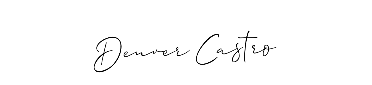 How to make Denver Castro signature? Allison_Script is a professional autograph style. Create handwritten signature for Denver Castro name. Denver Castro signature style 2 images and pictures png