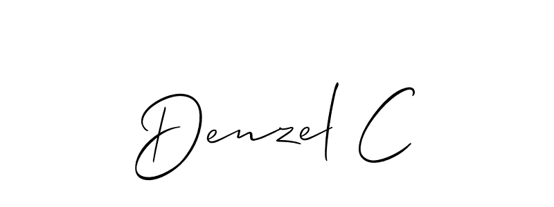 if you are searching for the best signature style for your name Denzel C. so please give up your signature search. here we have designed multiple signature styles  using Allison_Script. Denzel C signature style 2 images and pictures png