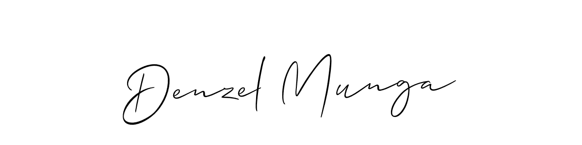 Make a beautiful signature design for name Denzel Munga. With this signature (Allison_Script) style, you can create a handwritten signature for free. Denzel Munga signature style 2 images and pictures png