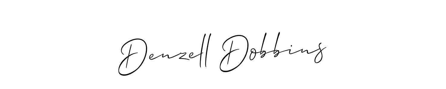 Denzell Dobbins stylish signature style. Best Handwritten Sign (Allison_Script) for my name. Handwritten Signature Collection Ideas for my name Denzell Dobbins. Denzell Dobbins signature style 2 images and pictures png