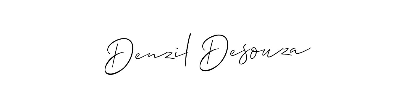 Also we have Denzil Desouza name is the best signature style. Create professional handwritten signature collection using Allison_Script autograph style. Denzil Desouza signature style 2 images and pictures png