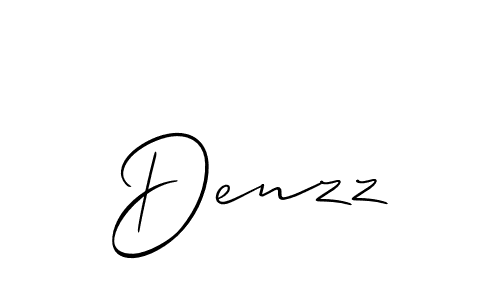 How to make Denzz signature? Allison_Script is a professional autograph style. Create handwritten signature for Denzz name. Denzz signature style 2 images and pictures png