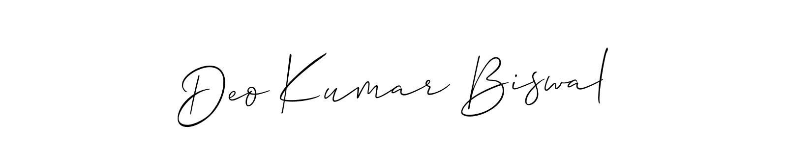 How to make Deo Kumar Biswal signature? Allison_Script is a professional autograph style. Create handwritten signature for Deo Kumar Biswal name. Deo Kumar Biswal signature style 2 images and pictures png
