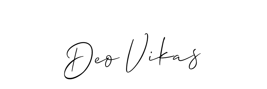 Design your own signature with our free online signature maker. With this signature software, you can create a handwritten (Allison_Script) signature for name Deo Vikas. Deo Vikas signature style 2 images and pictures png