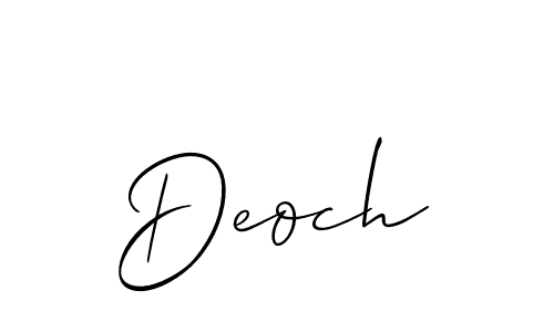 Make a beautiful signature design for name Deoch. Use this online signature maker to create a handwritten signature for free. Deoch signature style 2 images and pictures png