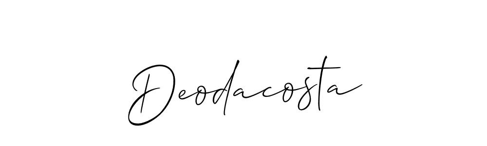 Once you've used our free online signature maker to create your best signature Allison_Script style, it's time to enjoy all of the benefits that Deodacosta name signing documents. Deodacosta signature style 2 images and pictures png