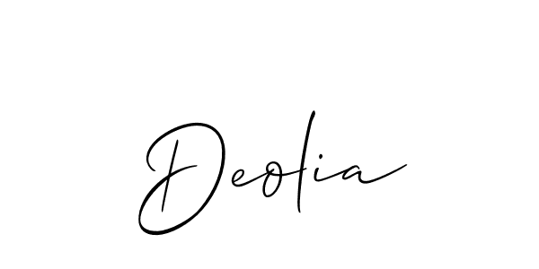 How to Draw Deolia signature style? Allison_Script is a latest design signature styles for name Deolia. Deolia signature style 2 images and pictures png