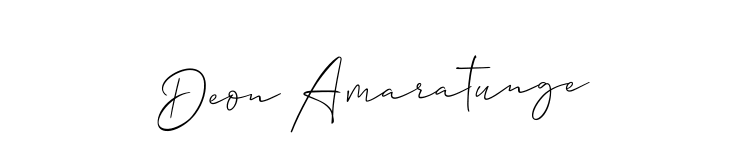 if you are searching for the best signature style for your name Deon Amaratunge. so please give up your signature search. here we have designed multiple signature styles  using Allison_Script. Deon Amaratunge signature style 2 images and pictures png
