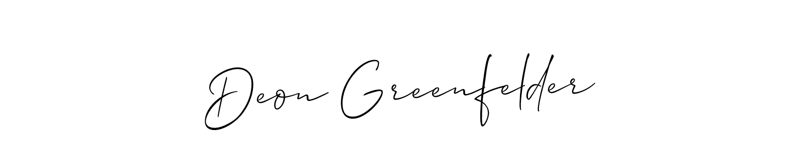 Design your own signature with our free online signature maker. With this signature software, you can create a handwritten (Allison_Script) signature for name Deon Greenfelder. Deon Greenfelder signature style 2 images and pictures png