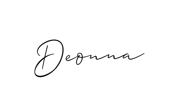 Also we have Deonna name is the best signature style. Create professional handwritten signature collection using Allison_Script autograph style. Deonna signature style 2 images and pictures png