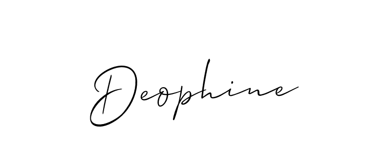 How to make Deophine signature? Allison_Script is a professional autograph style. Create handwritten signature for Deophine name. Deophine signature style 2 images and pictures png