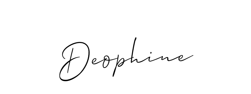 How to make Deophine signature? Allison_Script is a professional autograph style. Create handwritten signature for Deophine name. Deophine signature style 2 images and pictures png