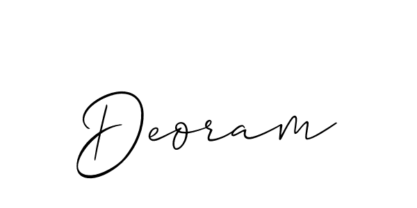 Deoram stylish signature style. Best Handwritten Sign (Allison_Script) for my name. Handwritten Signature Collection Ideas for my name Deoram. Deoram signature style 2 images and pictures png