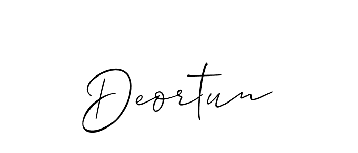 Make a short Deortun signature style. Manage your documents anywhere anytime using Allison_Script. Create and add eSignatures, submit forms, share and send files easily. Deortun signature style 2 images and pictures png