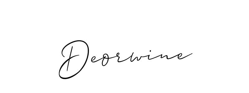 Deorwine stylish signature style. Best Handwritten Sign (Allison_Script) for my name. Handwritten Signature Collection Ideas for my name Deorwine. Deorwine signature style 2 images and pictures png