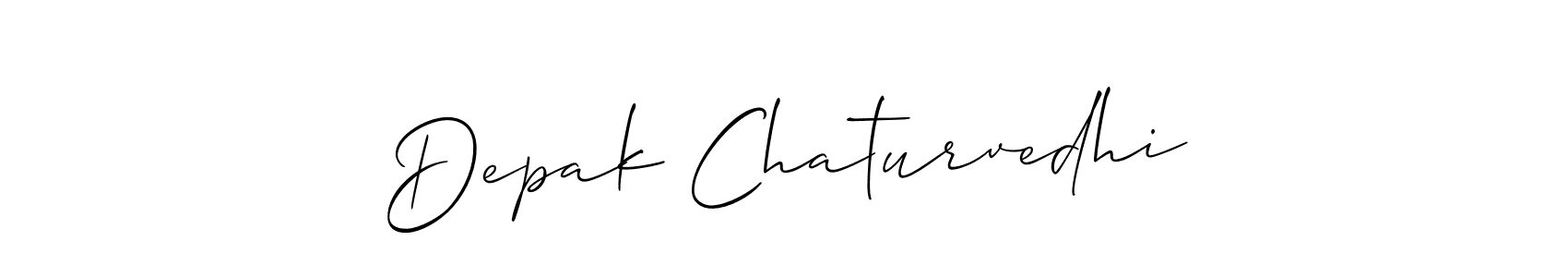 How to make Depak Chaturvedhi signature? Allison_Script is a professional autograph style. Create handwritten signature for Depak Chaturvedhi name. Depak Chaturvedhi signature style 2 images and pictures png