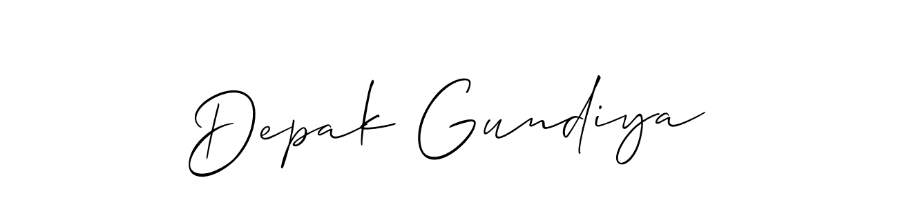 You can use this online signature creator to create a handwritten signature for the name Depak Gundiya. This is the best online autograph maker. Depak Gundiya signature style 2 images and pictures png