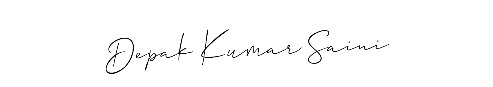 Design your own signature with our free online signature maker. With this signature software, you can create a handwritten (Allison_Script) signature for name Depak Kumar Saini. Depak Kumar Saini signature style 2 images and pictures png