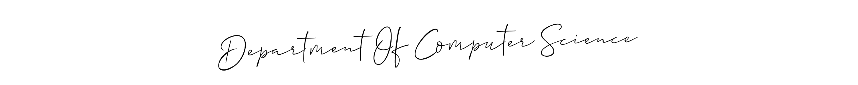 Similarly Allison_Script is the best handwritten signature design. Signature creator online .You can use it as an online autograph creator for name Department Of Computer Science. Department Of Computer Science signature style 2 images and pictures png