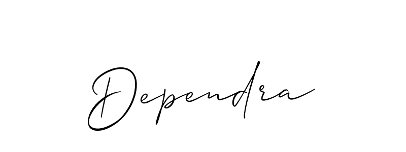 Once you've used our free online signature maker to create your best signature Allison_Script style, it's time to enjoy all of the benefits that Dependra name signing documents. Dependra signature style 2 images and pictures png