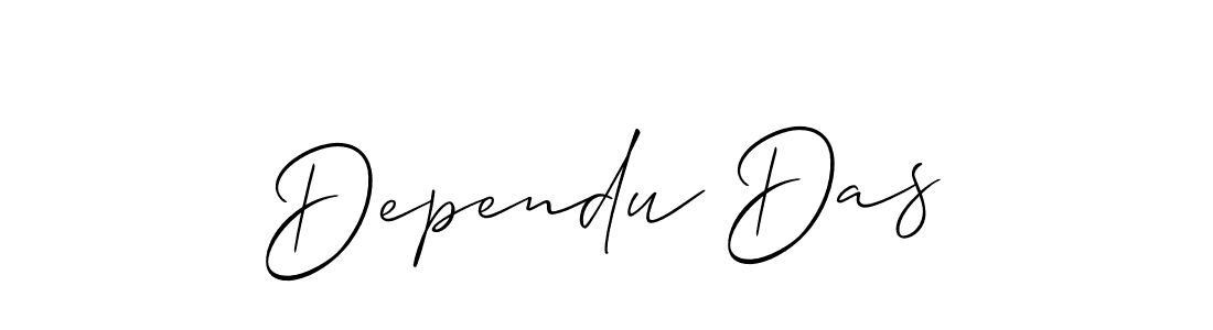 How to make Dependu Das name signature. Use Allison_Script style for creating short signs online. This is the latest handwritten sign. Dependu Das signature style 2 images and pictures png