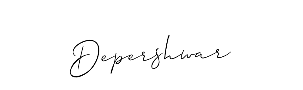 Depershwar stylish signature style. Best Handwritten Sign (Allison_Script) for my name. Handwritten Signature Collection Ideas for my name Depershwar. Depershwar signature style 2 images and pictures png