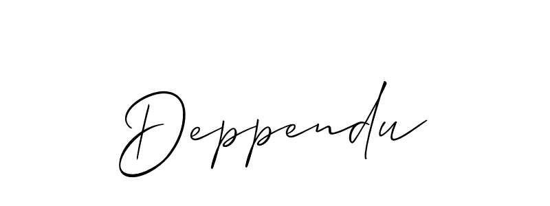 Also we have Deppendu name is the best signature style. Create professional handwritten signature collection using Allison_Script autograph style. Deppendu signature style 2 images and pictures png