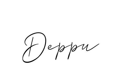 Create a beautiful signature design for name Deppu. With this signature (Allison_Script) fonts, you can make a handwritten signature for free. Deppu signature style 2 images and pictures png