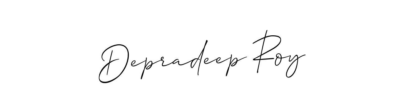 How to Draw Depradeep Roy signature style? Allison_Script is a latest design signature styles for name Depradeep Roy. Depradeep Roy signature style 2 images and pictures png