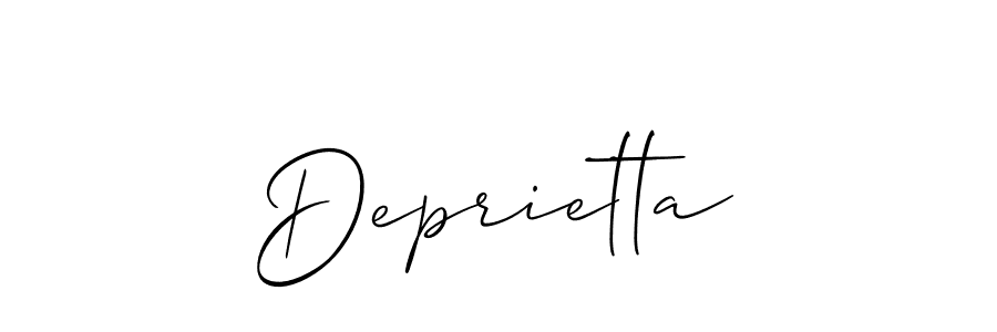 Also we have Deprietta name is the best signature style. Create professional handwritten signature collection using Allison_Script autograph style. Deprietta signature style 2 images and pictures png