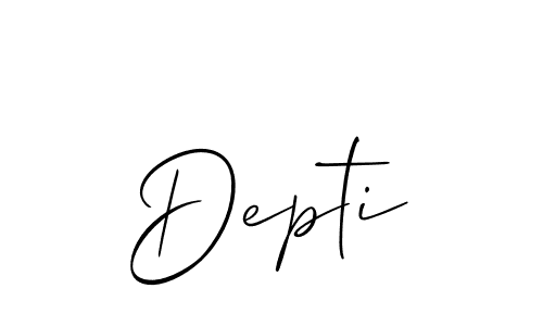 You should practise on your own different ways (Allison_Script) to write your name (Depti) in signature. don't let someone else do it for you. Depti signature style 2 images and pictures png