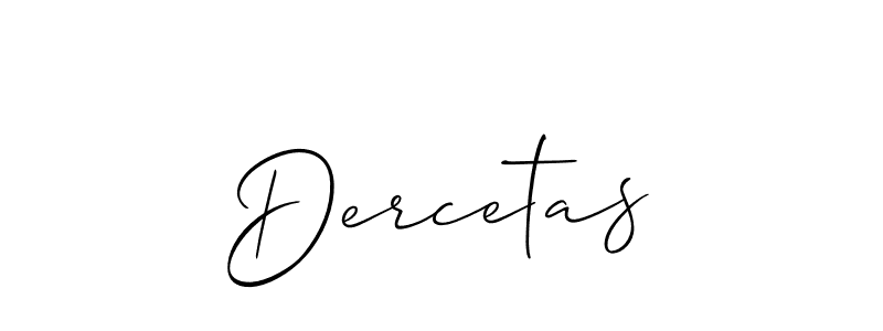 Best and Professional Signature Style for Dercetas. Allison_Script Best Signature Style Collection. Dercetas signature style 2 images and pictures png