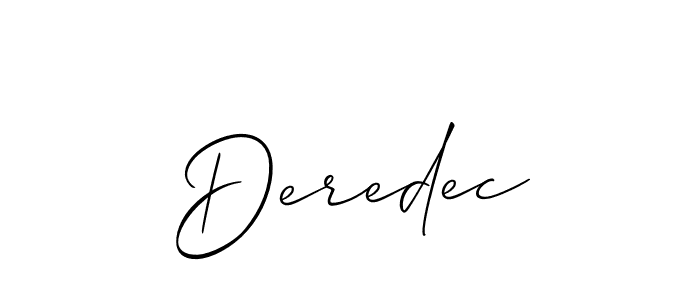 if you are searching for the best signature style for your name Deredec. so please give up your signature search. here we have designed multiple signature styles  using Allison_Script. Deredec signature style 2 images and pictures png