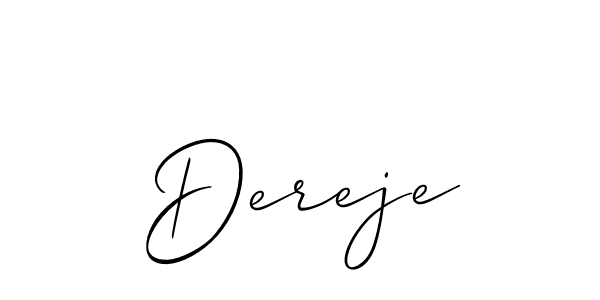 Allison_Script is a professional signature style that is perfect for those who want to add a touch of class to their signature. It is also a great choice for those who want to make their signature more unique. Get Dereje name to fancy signature for free. Dereje signature style 2 images and pictures png