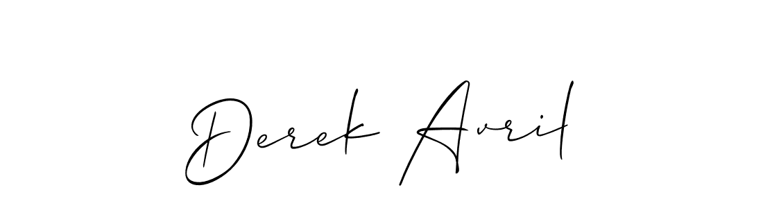 You should practise on your own different ways (Allison_Script) to write your name (Derek Avril) in signature. don't let someone else do it for you. Derek Avril signature style 2 images and pictures png