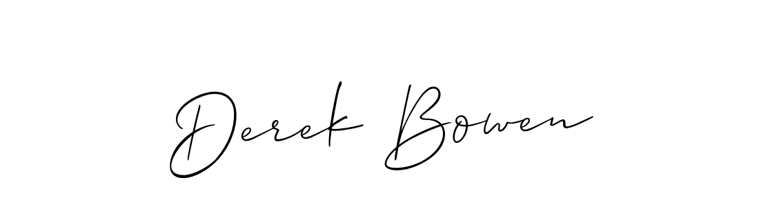 It looks lik you need a new signature style for name Derek Bowen. Design unique handwritten (Allison_Script) signature with our free signature maker in just a few clicks. Derek Bowen signature style 2 images and pictures png