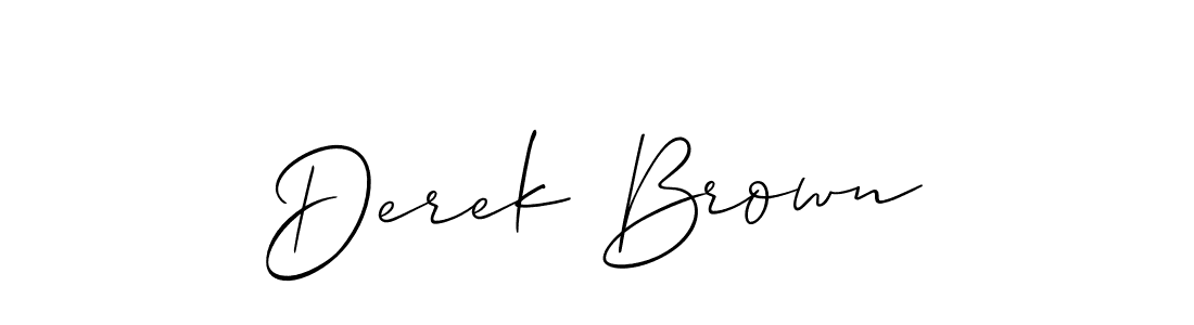 You should practise on your own different ways (Allison_Script) to write your name (Derek Brown) in signature. don't let someone else do it for you. Derek Brown signature style 2 images and pictures png