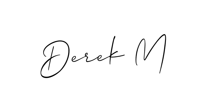 Create a beautiful signature design for name Derek M. With this signature (Allison_Script) fonts, you can make a handwritten signature for free. Derek M signature style 2 images and pictures png