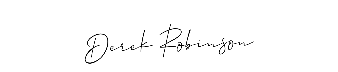 How to make Derek Robinson name signature. Use Allison_Script style for creating short signs online. This is the latest handwritten sign. Derek Robinson signature style 2 images and pictures png