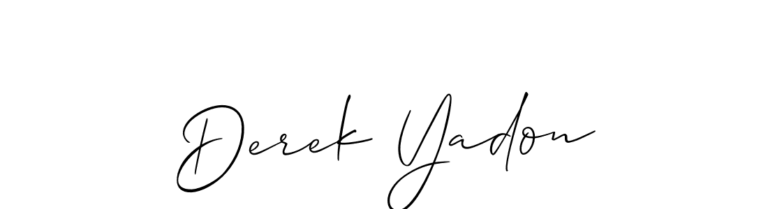 Also You can easily find your signature by using the search form. We will create Derek Yadon name handwritten signature images for you free of cost using Allison_Script sign style. Derek Yadon signature style 2 images and pictures png