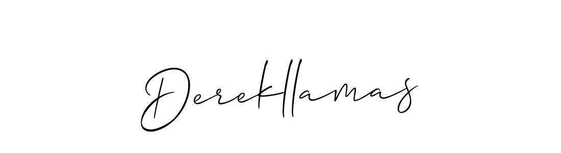 How to Draw Derekllamas signature style? Allison_Script is a latest design signature styles for name Derekllamas. Derekllamas signature style 2 images and pictures png