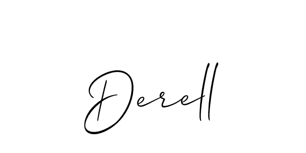 Design your own signature with our free online signature maker. With this signature software, you can create a handwritten (Allison_Script) signature for name Derell. Derell signature style 2 images and pictures png