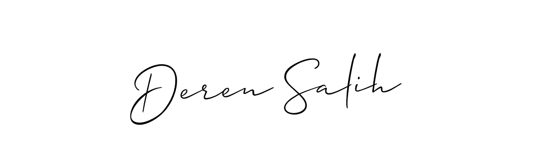 Deren Salih stylish signature style. Best Handwritten Sign (Allison_Script) for my name. Handwritten Signature Collection Ideas for my name Deren Salih. Deren Salih signature style 2 images and pictures png