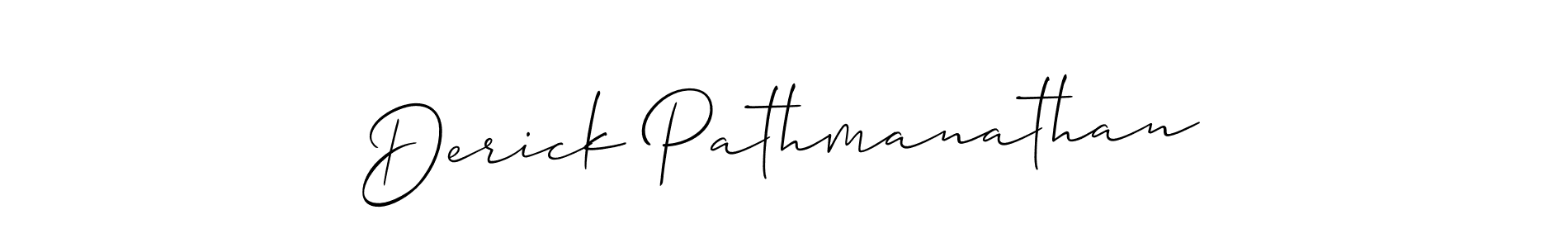 How to make Derick Pathmanathan signature? Allison_Script is a professional autograph style. Create handwritten signature for Derick Pathmanathan name. Derick Pathmanathan signature style 2 images and pictures png