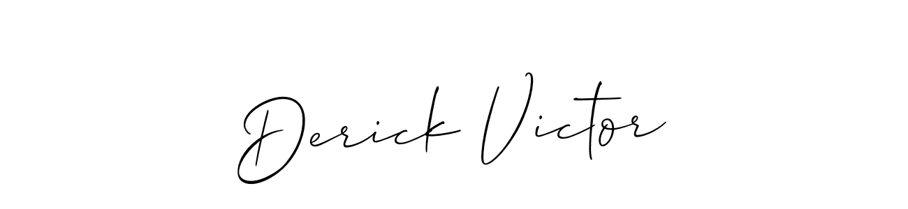How to make Derick Victor signature? Allison_Script is a professional autograph style. Create handwritten signature for Derick Victor name. Derick Victor signature style 2 images and pictures png