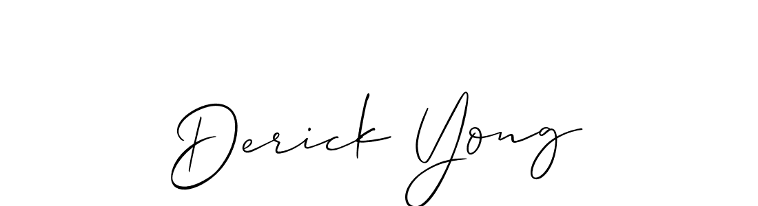 Make a beautiful signature design for name Derick Yong. With this signature (Allison_Script) style, you can create a handwritten signature for free. Derick Yong signature style 2 images and pictures png