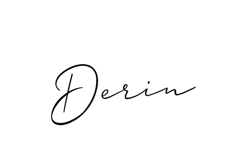 if you are searching for the best signature style for your name Derin. so please give up your signature search. here we have designed multiple signature styles  using Allison_Script. Derin signature style 2 images and pictures png