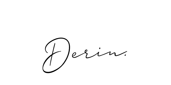 Make a beautiful signature design for name Derin.. Use this online signature maker to create a handwritten signature for free. Derin. signature style 2 images and pictures png