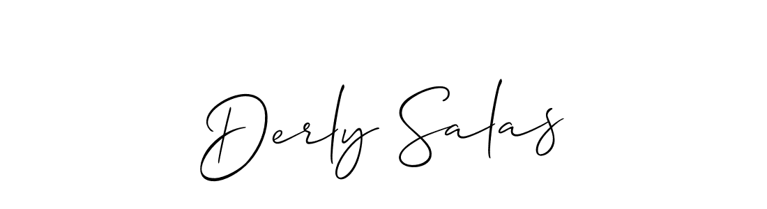 How to make Derly Salas signature? Allison_Script is a professional autograph style. Create handwritten signature for Derly Salas name. Derly Salas signature style 2 images and pictures png