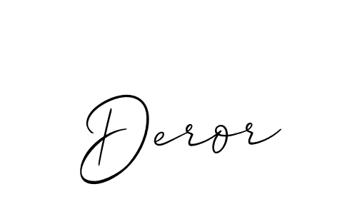 Deror stylish signature style. Best Handwritten Sign (Allison_Script) for my name. Handwritten Signature Collection Ideas for my name Deror. Deror signature style 2 images and pictures png